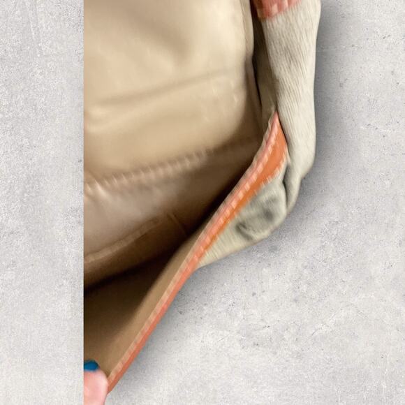 Sherpani Crossbody Purse Canvas Leather Trim Boho Tree Patch Green Brown Bag - Picture 6 of 12